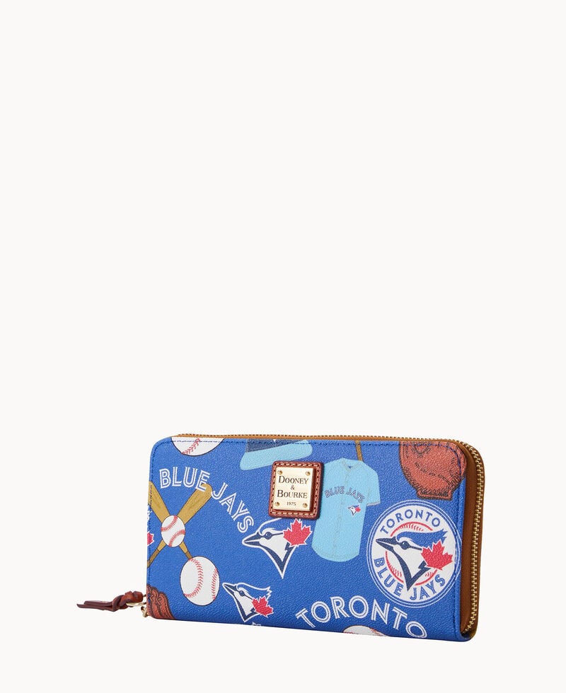 Dooney MLB Blue Jays Large Zip Around Wristlet Blue Jays ID-Zz7z54qi