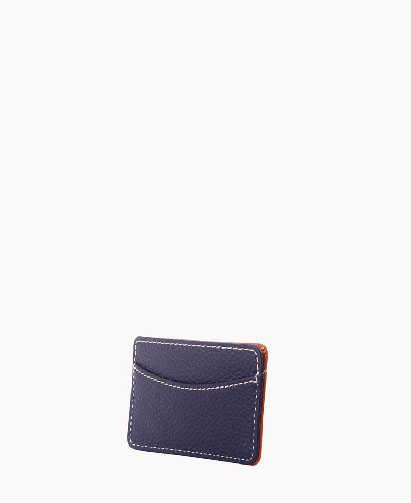 Dooney Pebble Grain Business Card Case Midnight Blue ID-eQunUh02