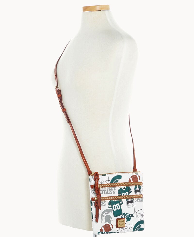 Dooney Collegiate Michigan State N S Triple Zip Crossbody MICHIGAN STATE ID-hhIj7BHX