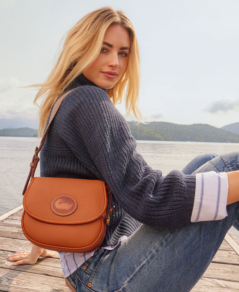 Dooney All Weather Leather 3.0 Saddle Crossbody 20 Taupe ID-iTekz8gz