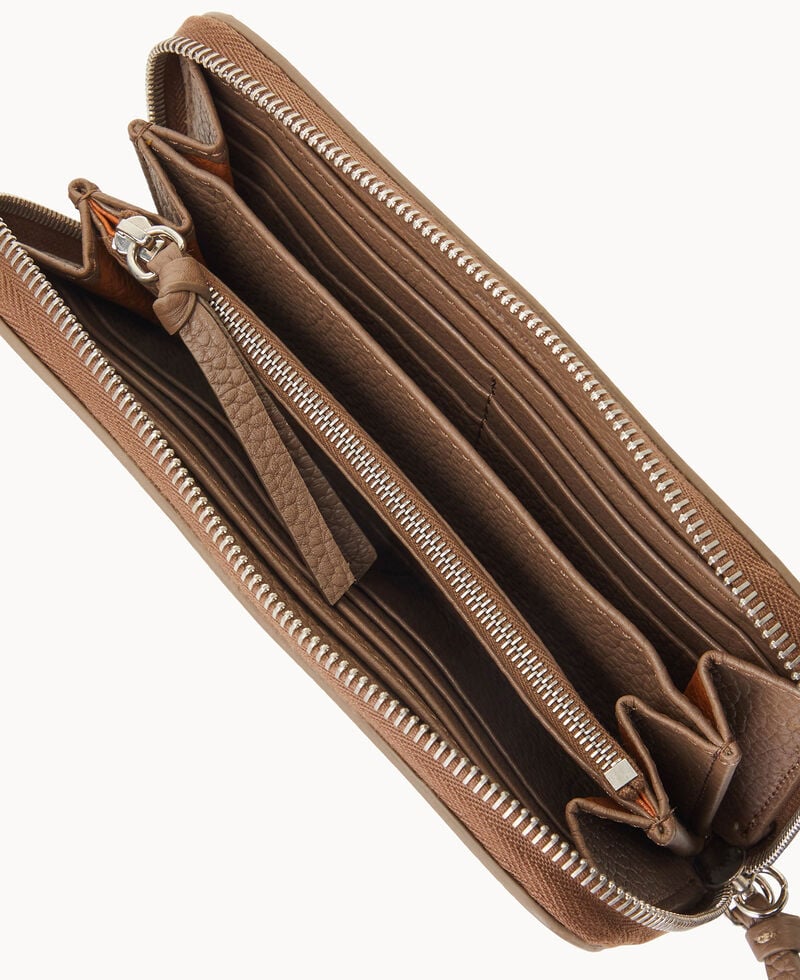 Dooney Henrys Medium Zip Around Wristlet Taupe ID-jwGffqSu