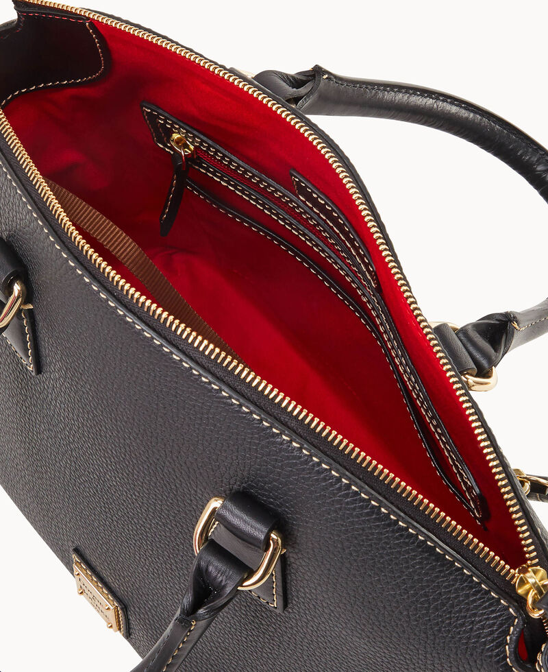 Dooney Pebble Grain Domed Satchel Black Black ID-mQDYhAjc