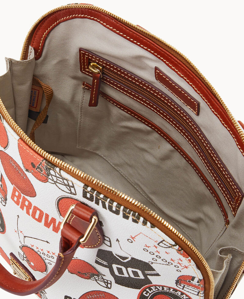 Dooney NFL Browns Zip Zip Satchel BROWNS ID-n8lm2rbE