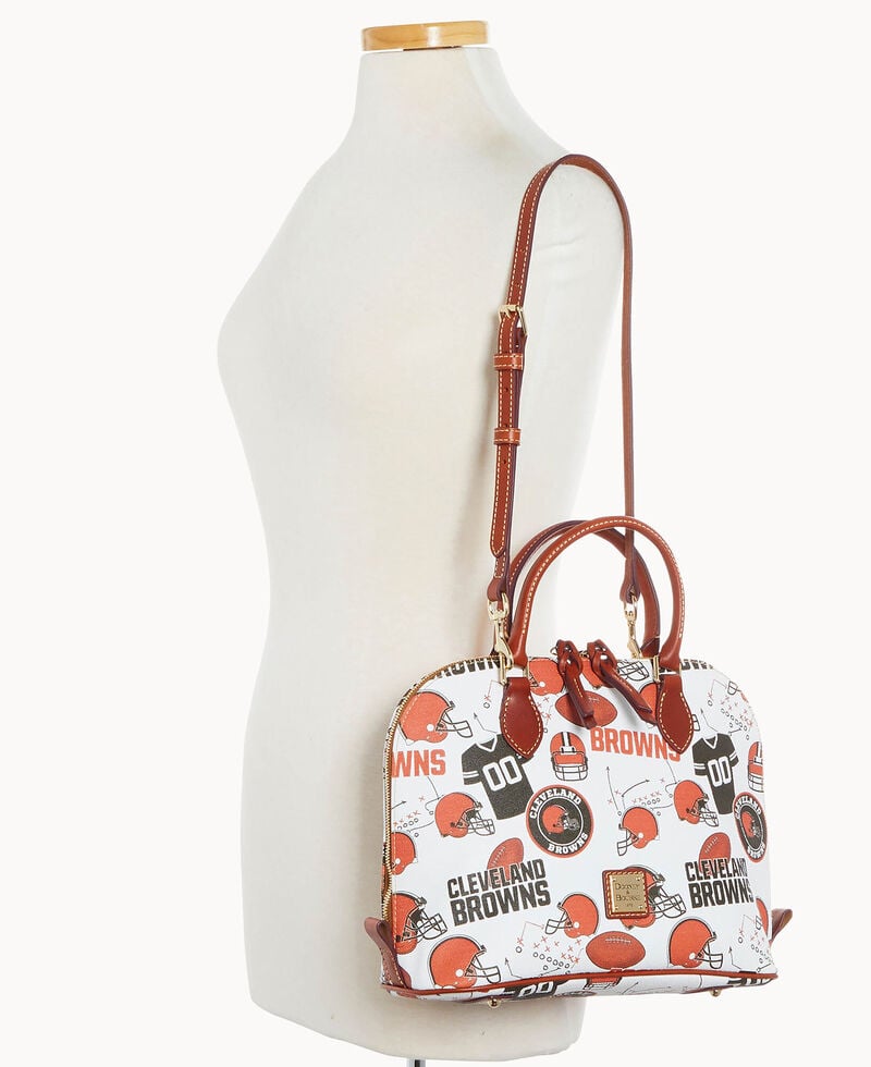 Dooney NFL Browns Zip Zip Satchel BROWNS ID-n8lm2rbE