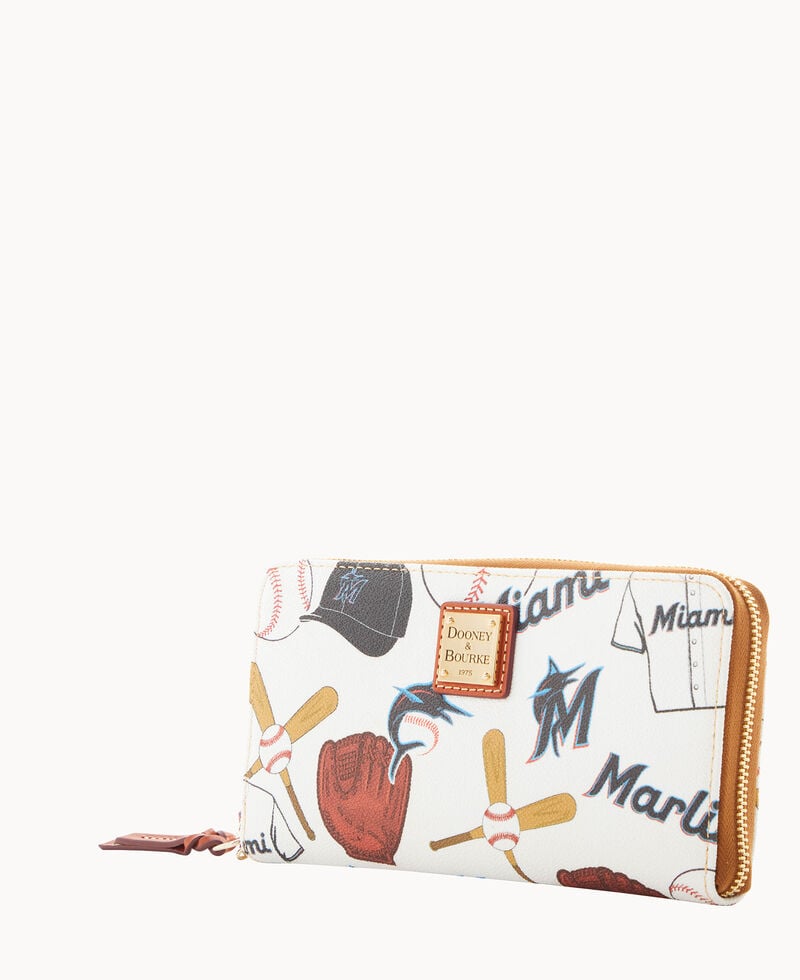 Dooney MLB Marlins Large Zip Around Wristlet MARLINS ID-rzT0JWZs