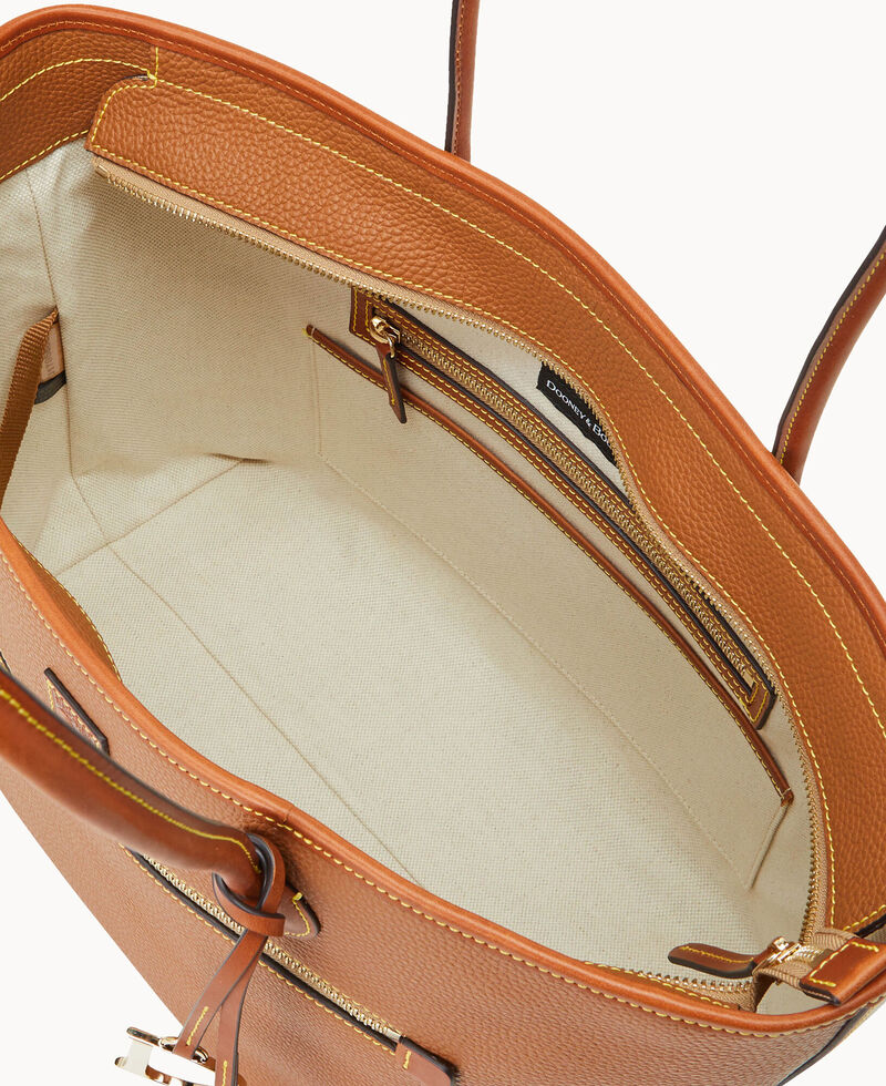 Dooney Pebble Grain Large Tote Caramel ID-s2Q0xIC7
