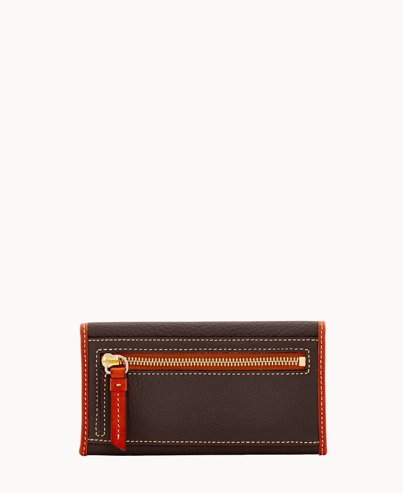 Dooney Pebble Grain Continental Clutch Brown Tmoro ID-vrXSs9vn