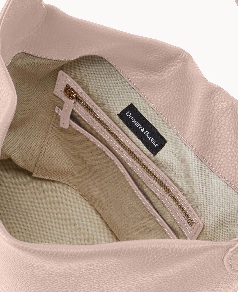 Dooney Pebble Grain Small Logo Lock Sac Oyster ID-wcxbEYtU
